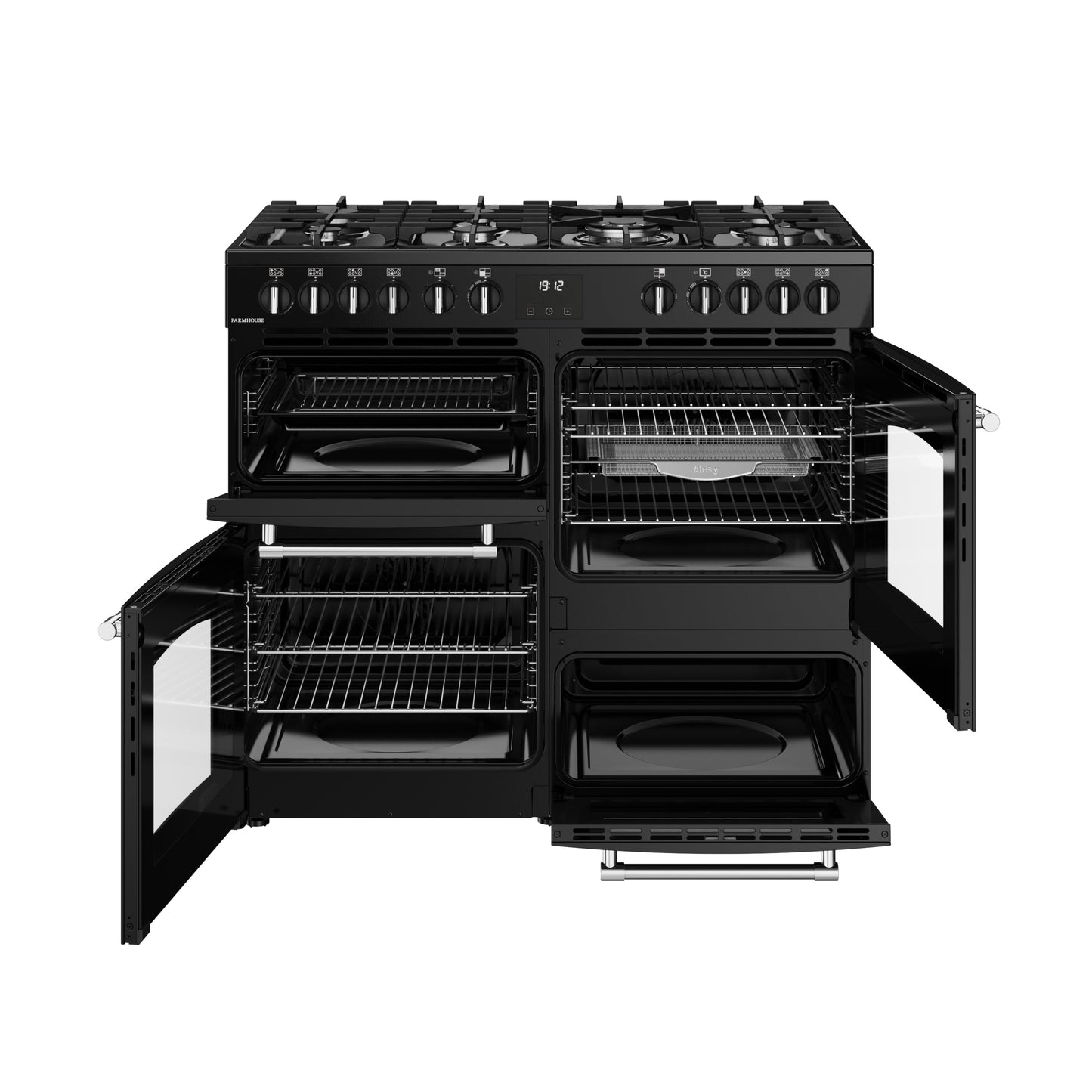Belling RCA Farmhouse 100DF 100cm Dual Fuel Range Cooker 444411829 Black