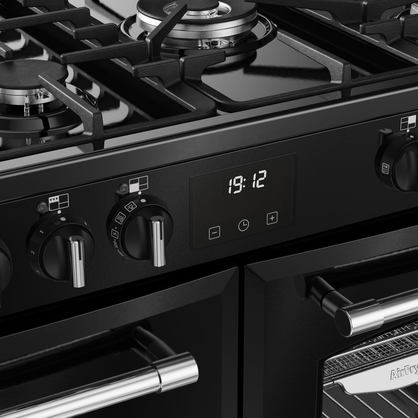 Belling RCA Farmhouse 100DF 100cm Dual Fuel Range Cooker 444411829 Black