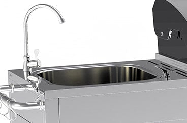 Cabinologist Texas Premium Outdoor Kitchen - 4 Burner Gas BBQ Grill with Side Burner - Stainless Steel