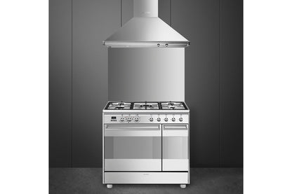 Smeg Concert Classic 90cm Dual Fuel Range Cooker | SCB92MX8 | Stainless Steel