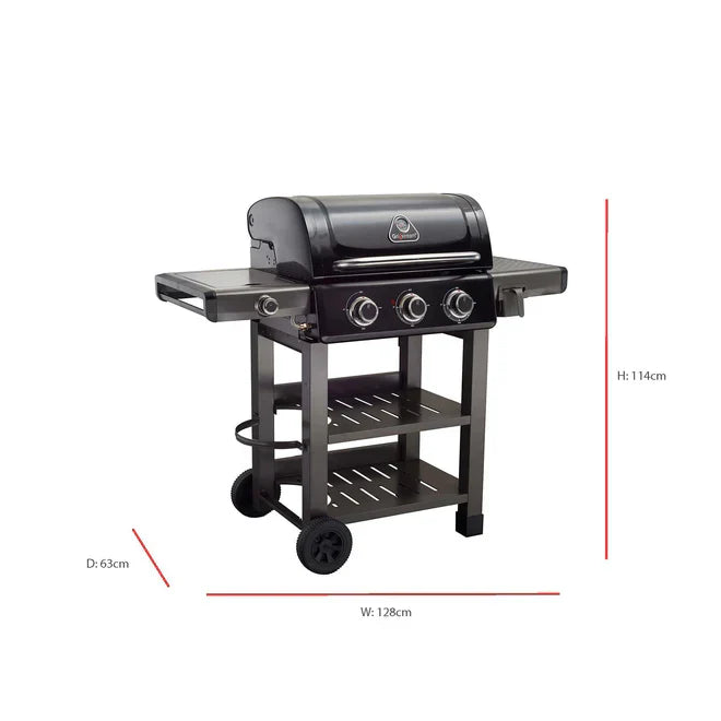 Grillstream Carbon 4 Burner Hybrid Gas BBQ